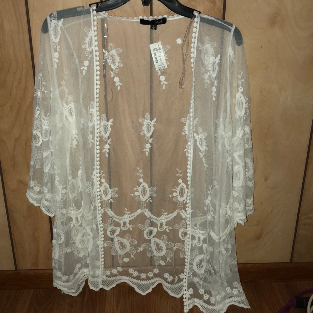 White lace cover up!